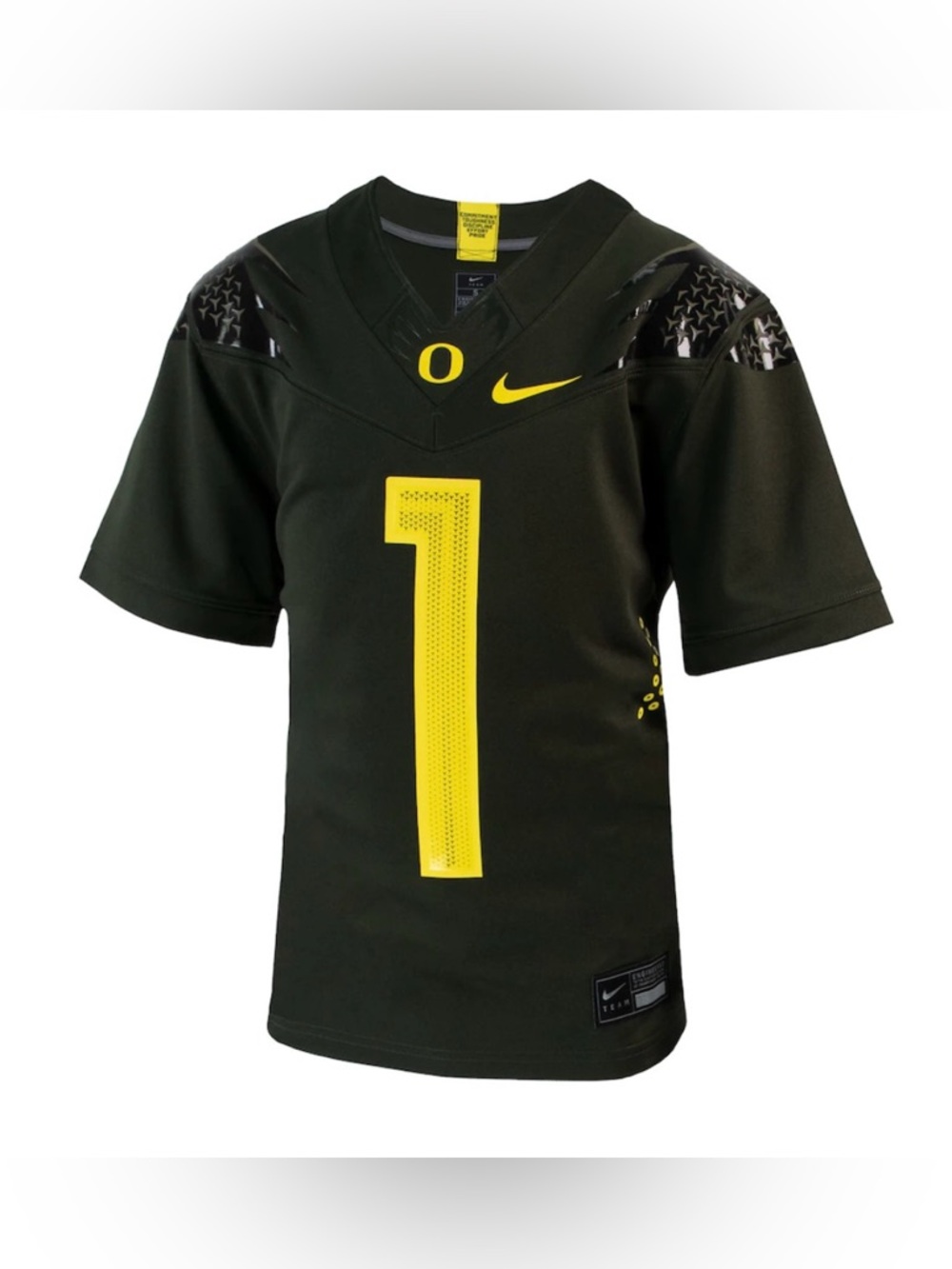 Youth Nike Oregon Ducks #1 Untouchable Football Jersey on Black Sz S
